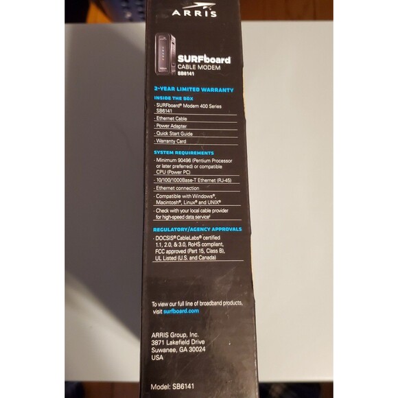ARRIS SURFboard SB6141 modem and power supply - Picture 9 of 12
